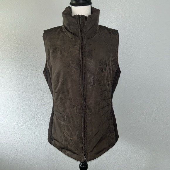 Bonita Dark Brown Y2K Puffer Vest Size Medium - Picture 1 of 6